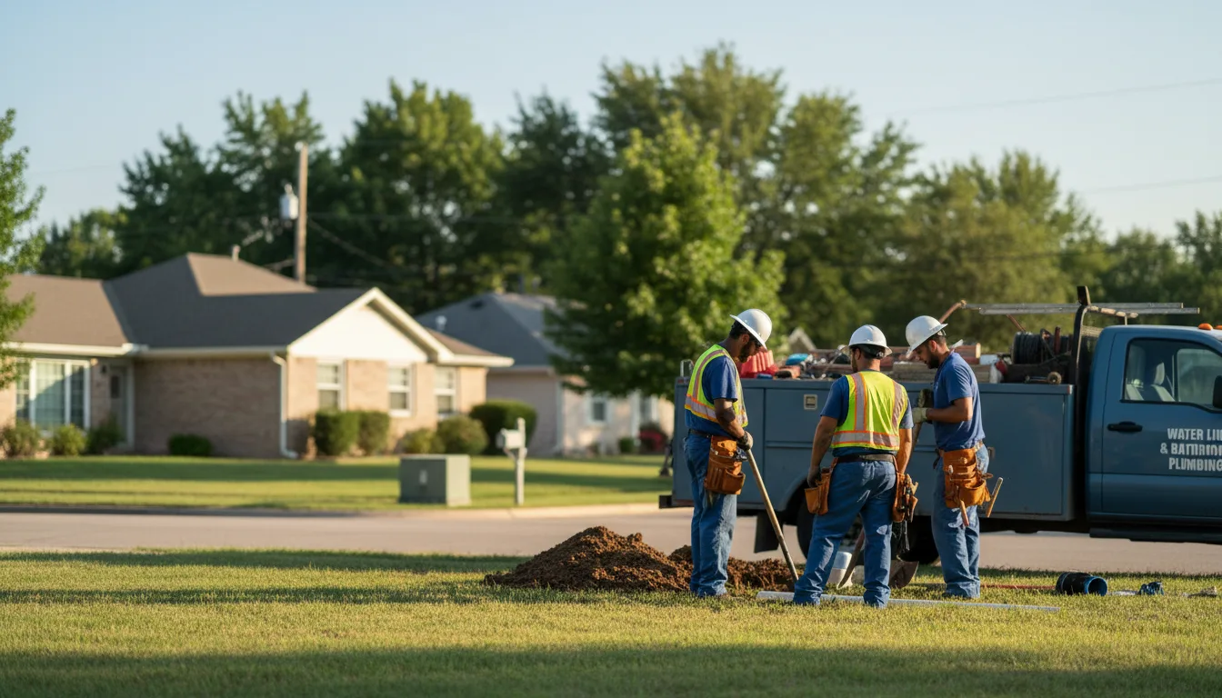 Residential water line and bathroom plumbing service in Lansdale, PA